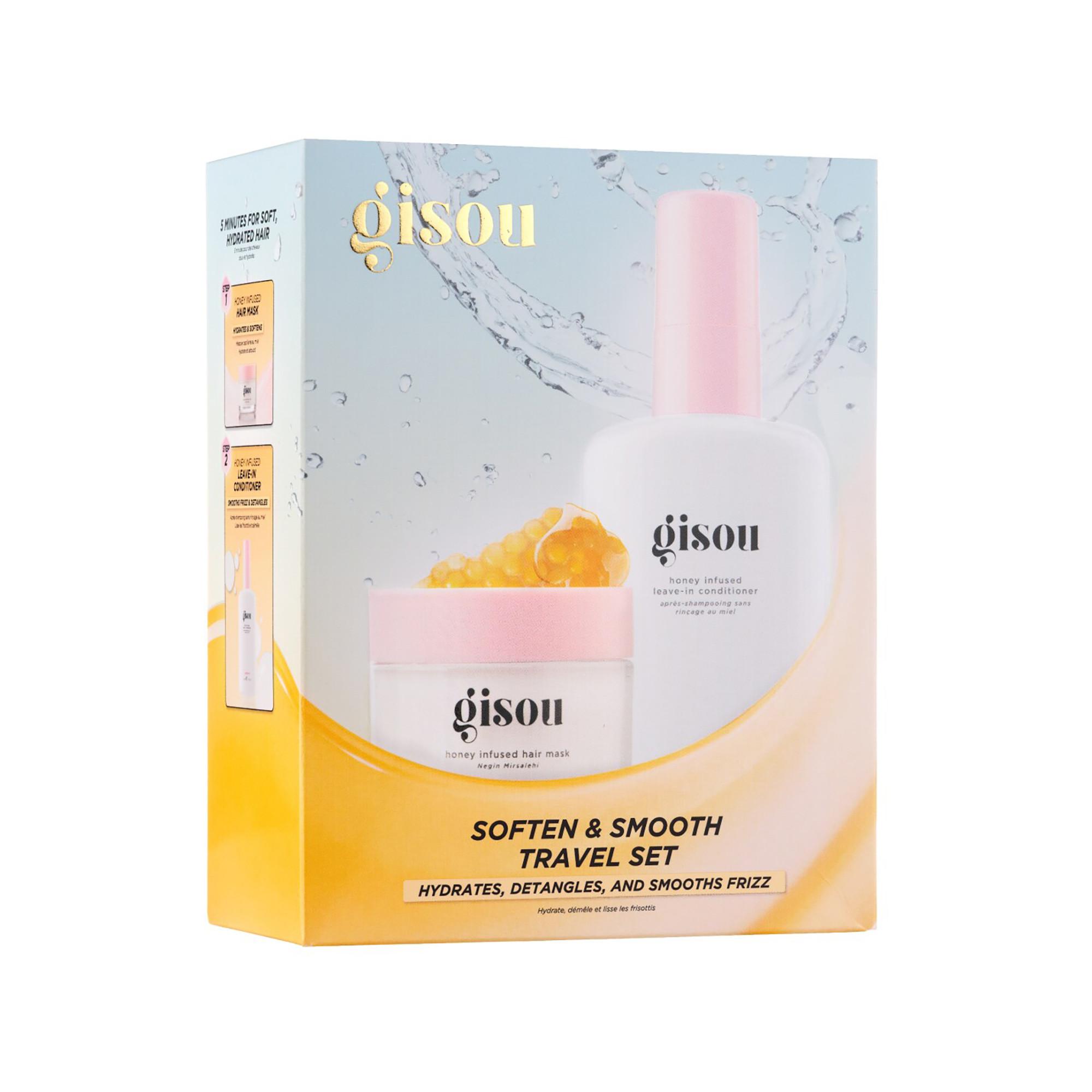 GISOU  Soften & Smooth Travel Set - Hydrieren, entwirren und Glätten von Frizz 