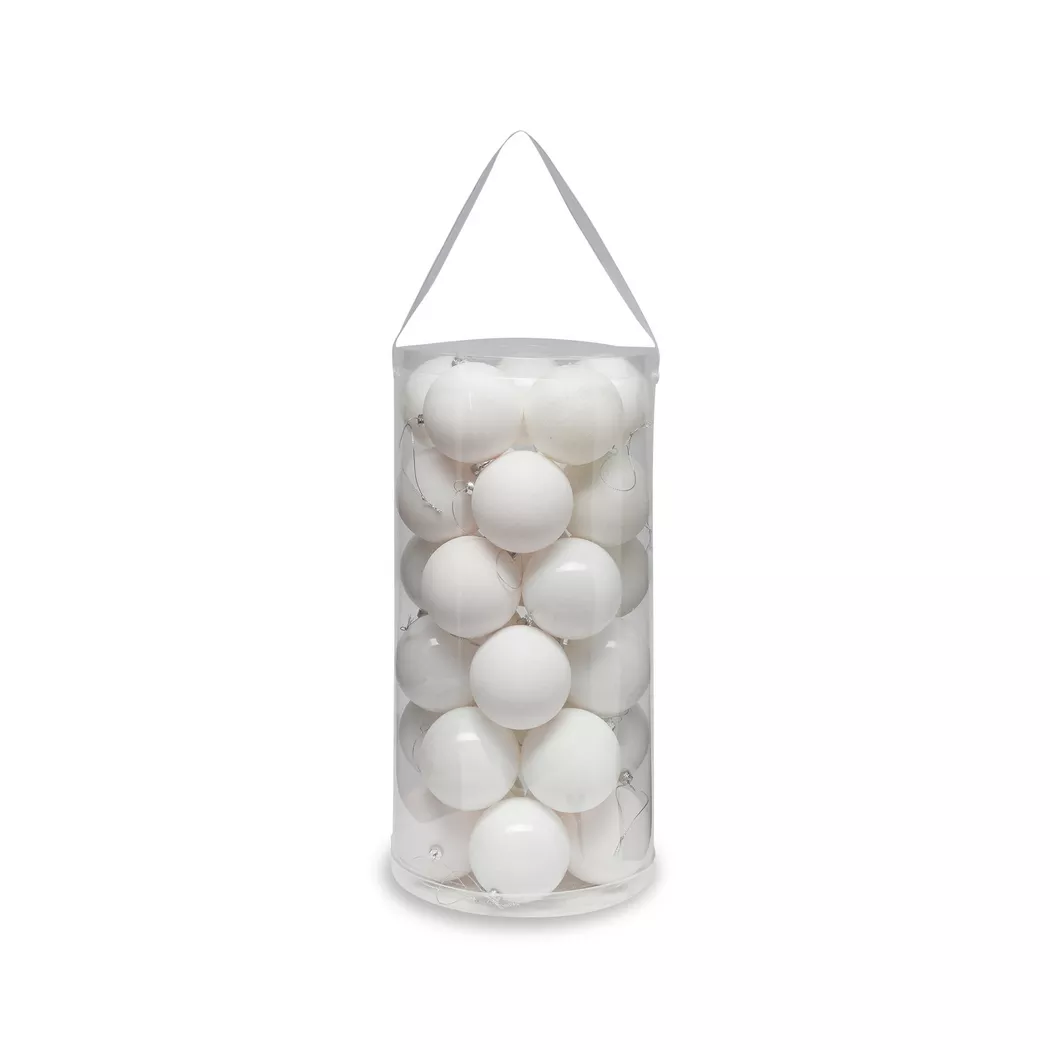  Manor Christmas Ornament Set White 8 cm 2