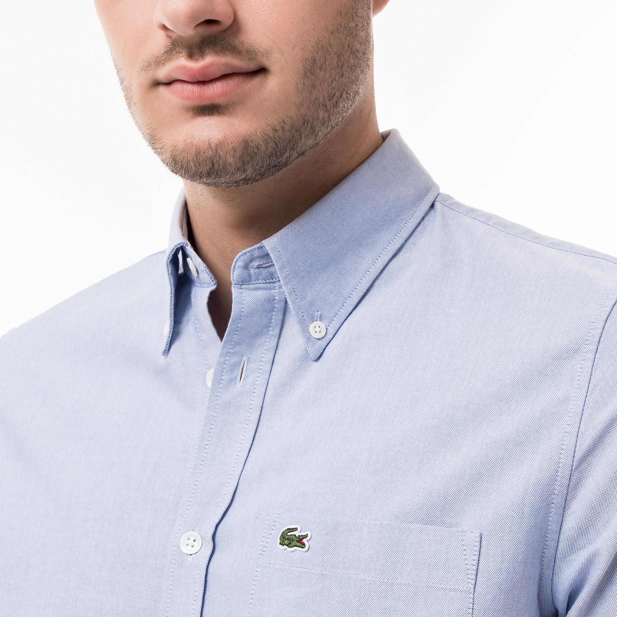 LACOSTE Camicia Oxford Maniche Corte  