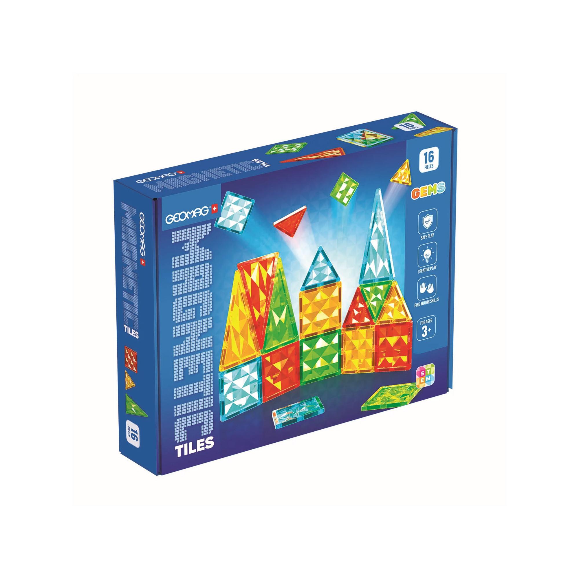 Geomag  Magnetic Tiles Gems, 16 Teile 