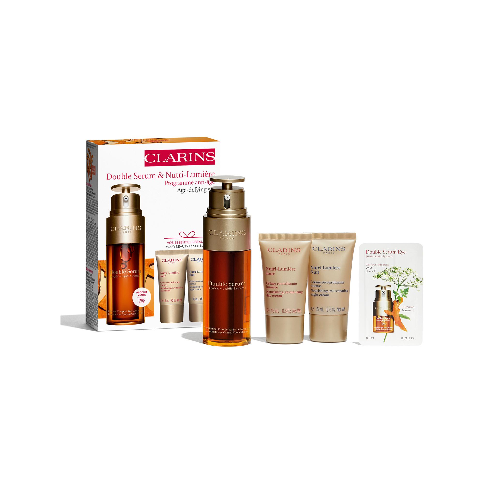 CLARINS  Ma routine. Peau nourrie, lumineuse & teint plus uniforme. 