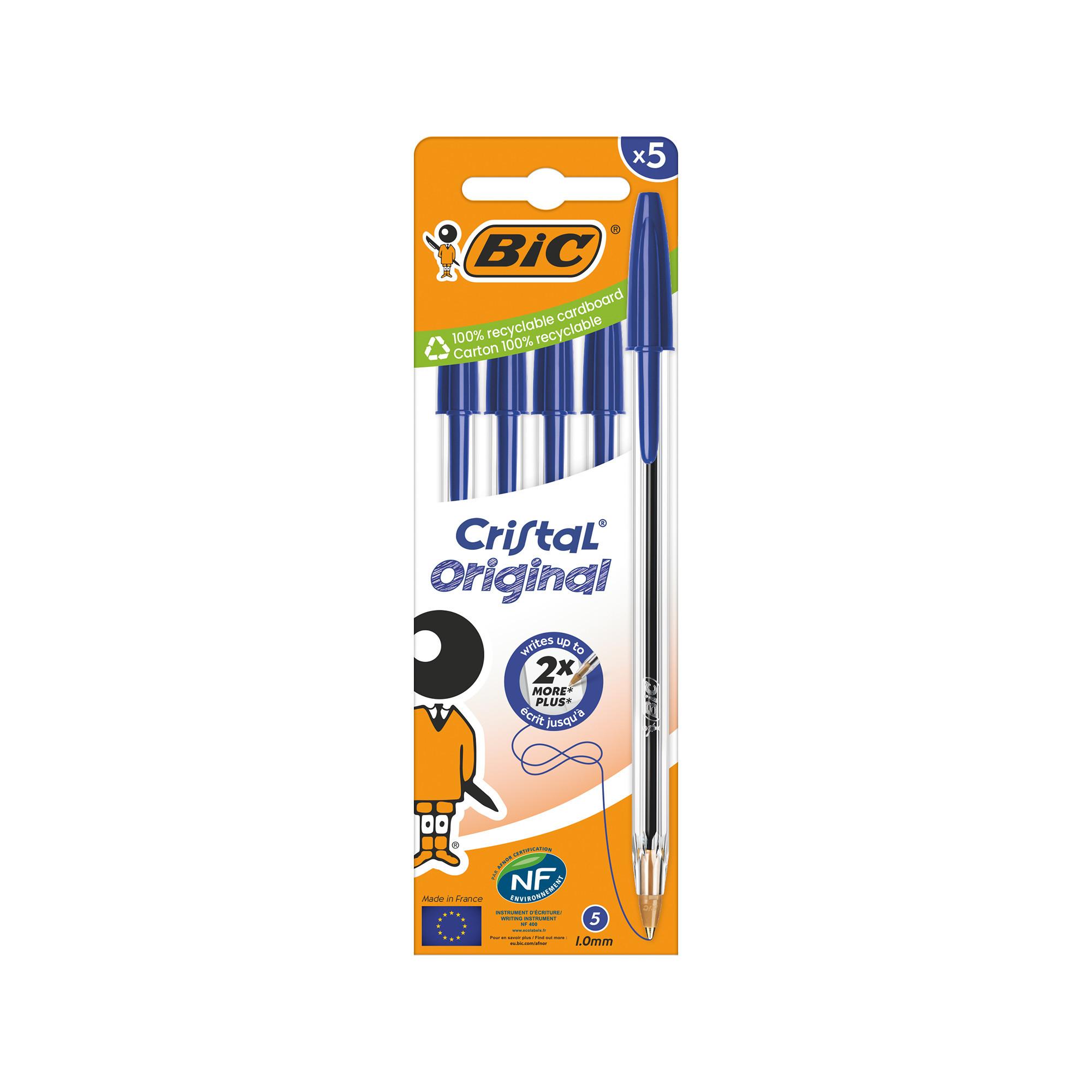 BiC Stylos à bille Cristal Original 5 