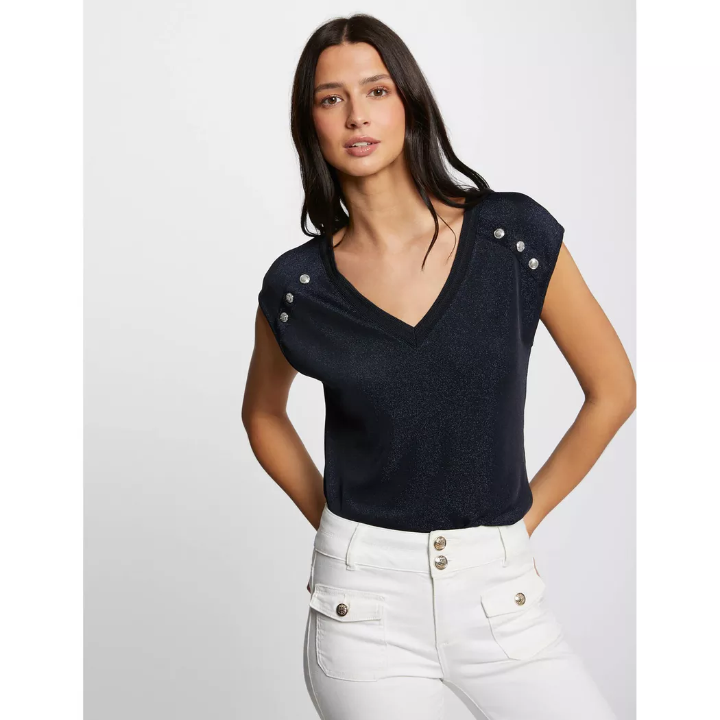 Morgan - T-Shirt, für Damen, Dunkelblau, Größe XS