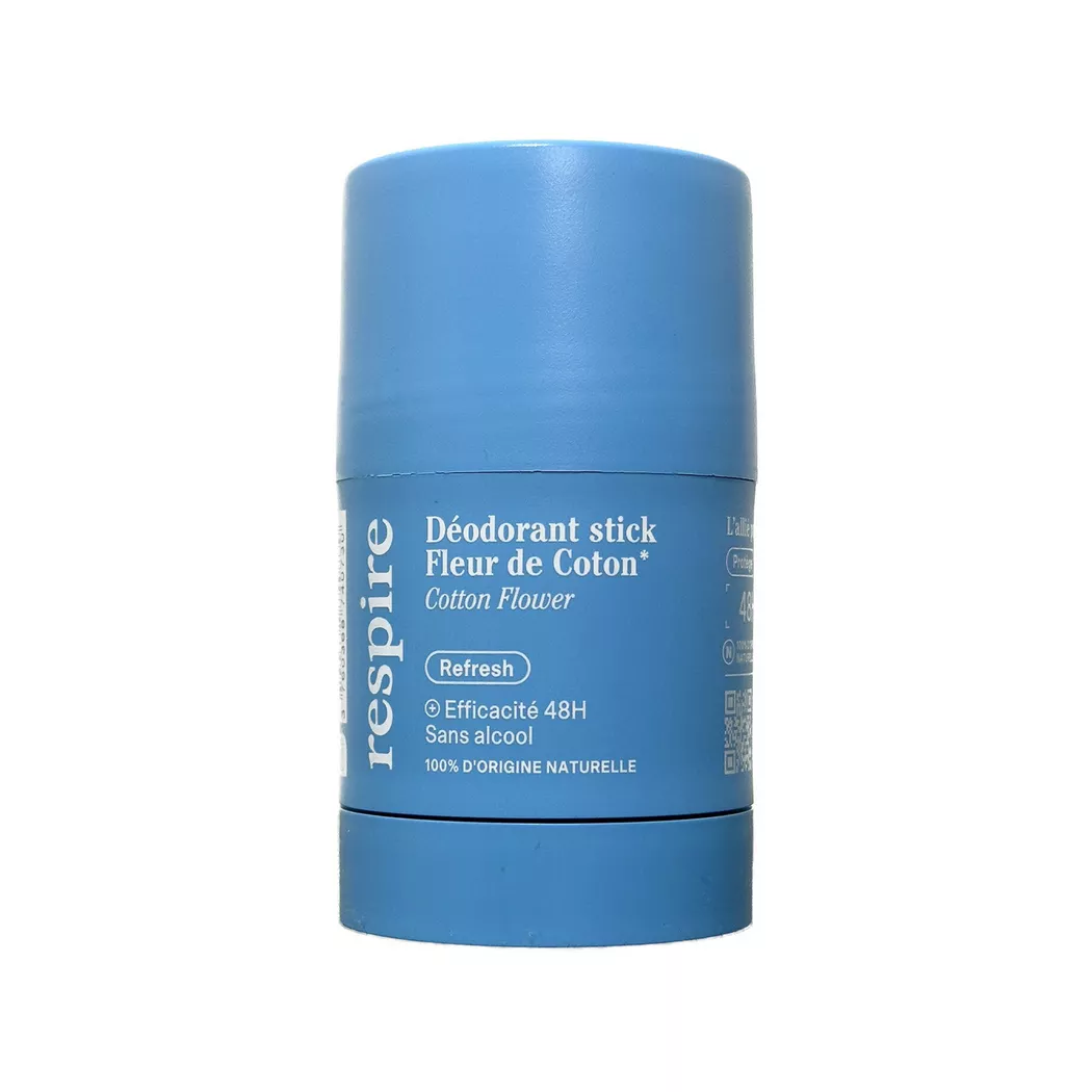 Respire Déodorant Stick Fleur de Coton Sans Alcool Bio 50 g - Stick 50 g