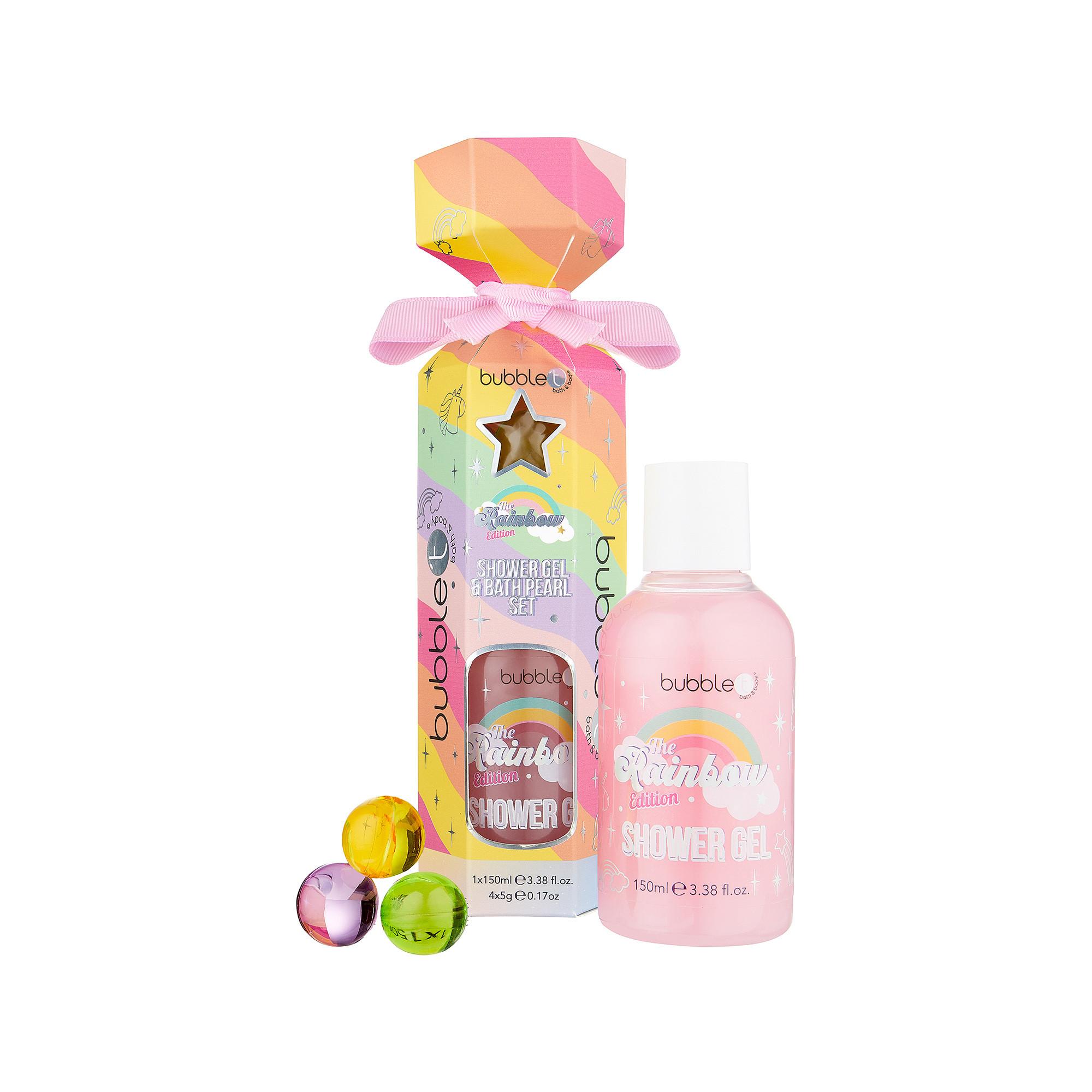 Bubble T   Cosmetics Rainbow Body Wash and Bath Pearls Geschenkset 