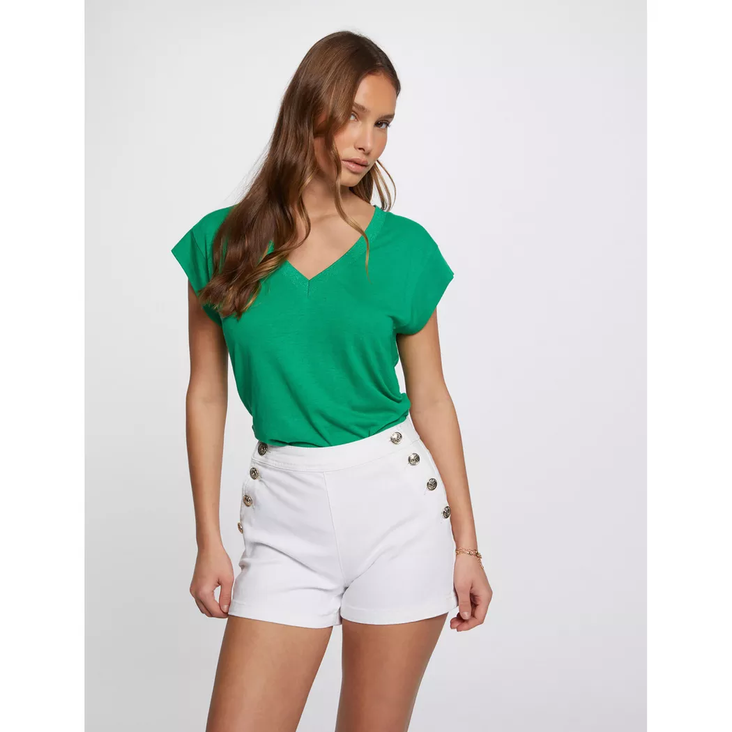 Morgan - Shorts, für Damen, Ecru, Größe 40