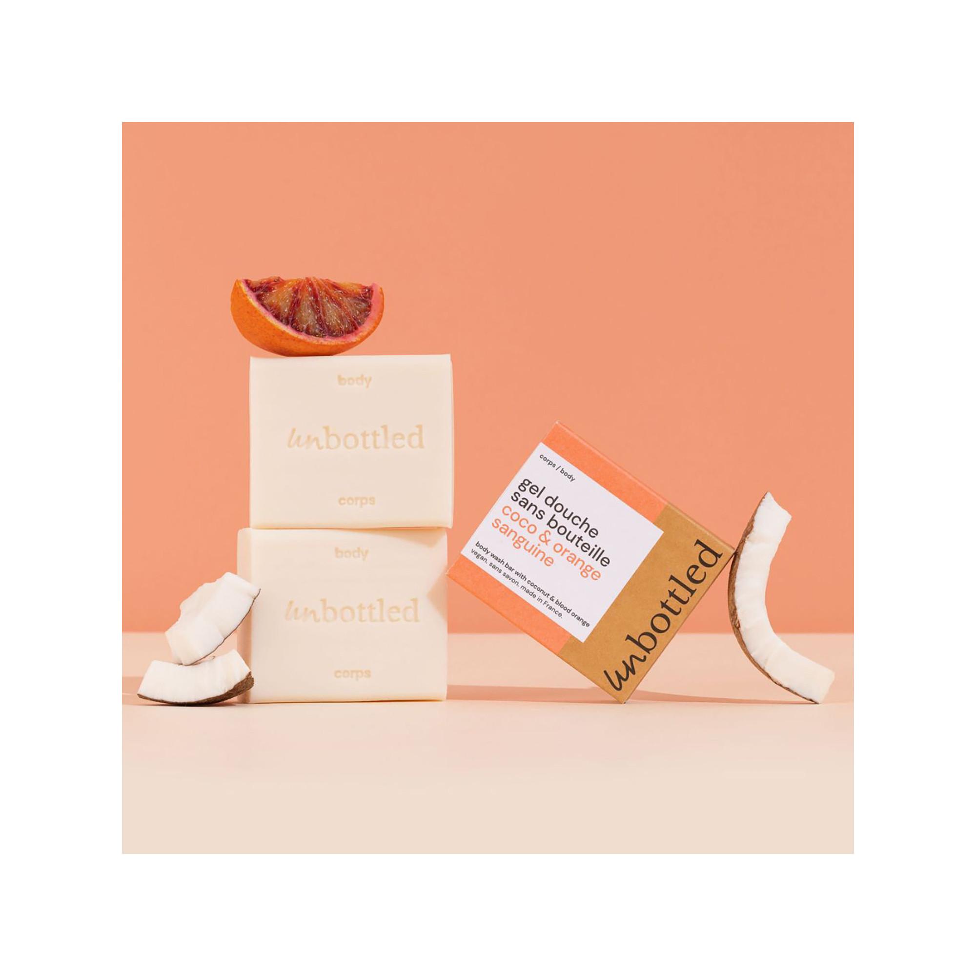 UNBOTTLED  Gel Douche Sans Bouteille - Coco & Orange Sanguine 