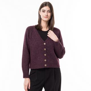 Manor Woman rib melange Cardigan, langarm 