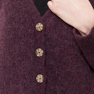 Manor Woman rib melange Cardigan, manches longues 