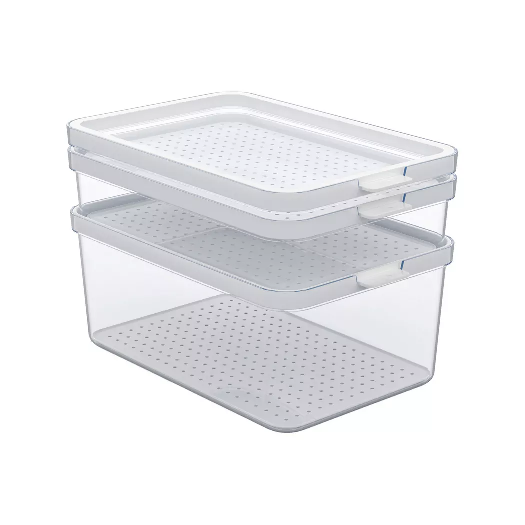 Rotho – Kühlschrankbehälter-Set, 28X19X19CM, Weiss