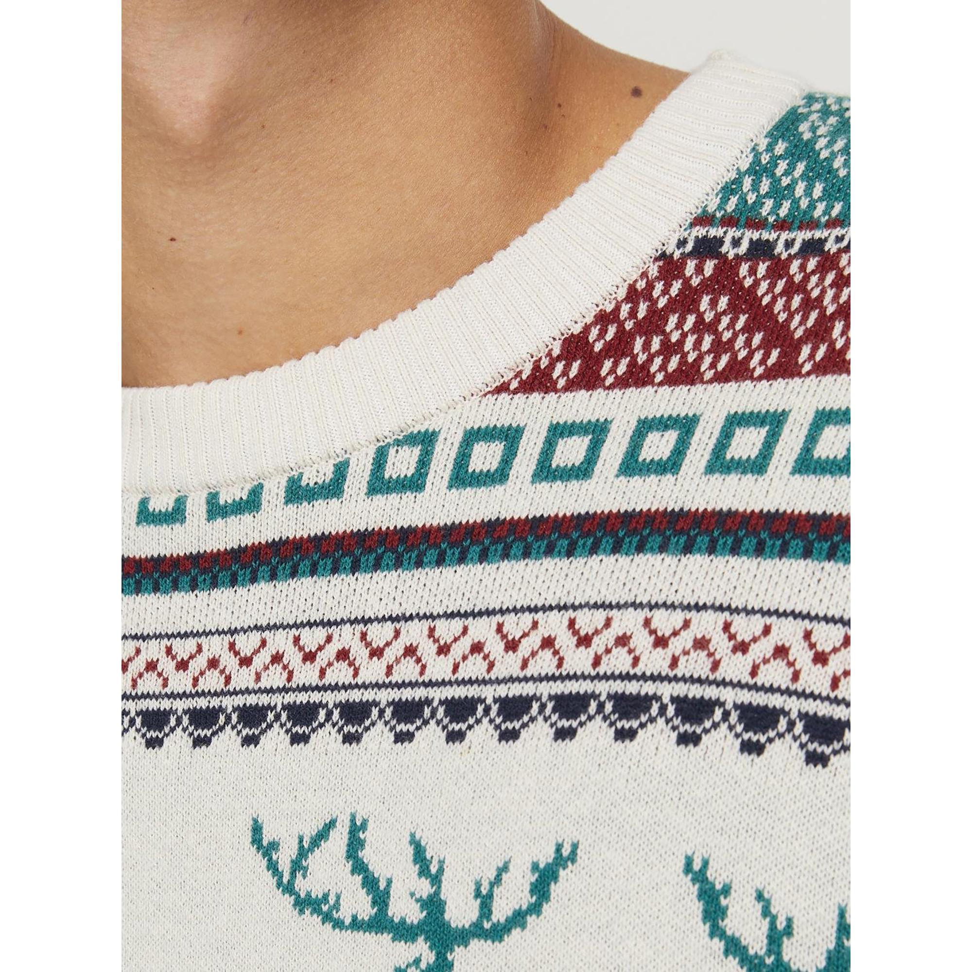 JACK & JONES JJXMAS SNOWBALL KNIT CREW NECK Maglione 