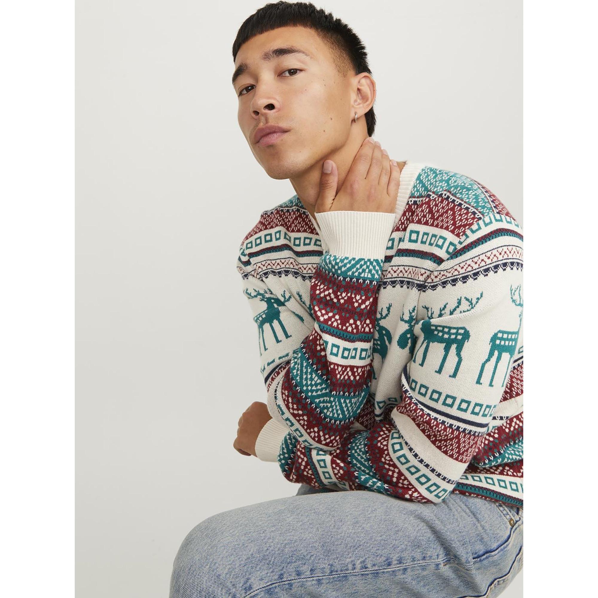 JACK & JONES JJXMAS SNOWBALL KNIT CREW NECK Pullover 