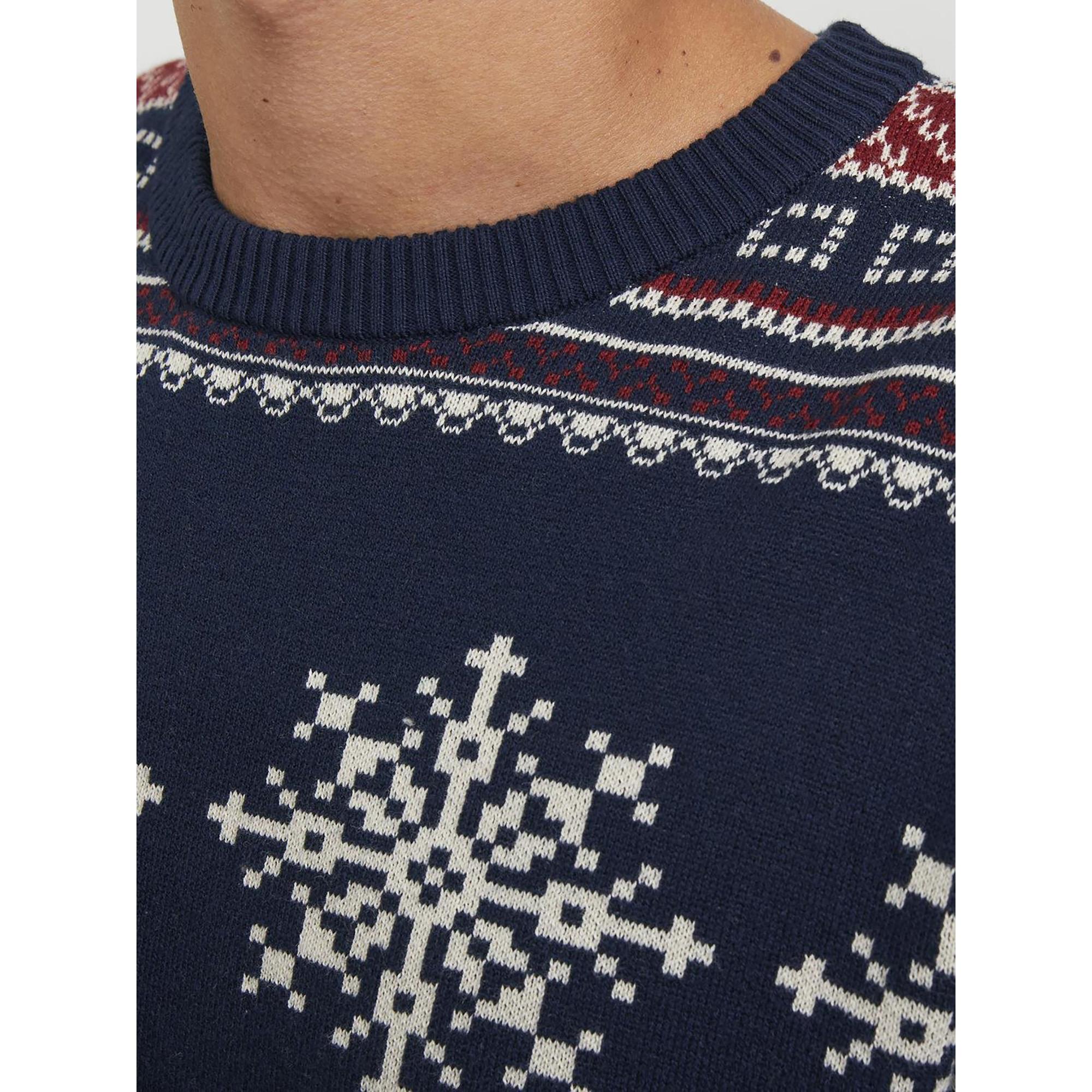 JACK & JONES JJXMAS SNOWBALL KNIT CREW NECK Pullover 