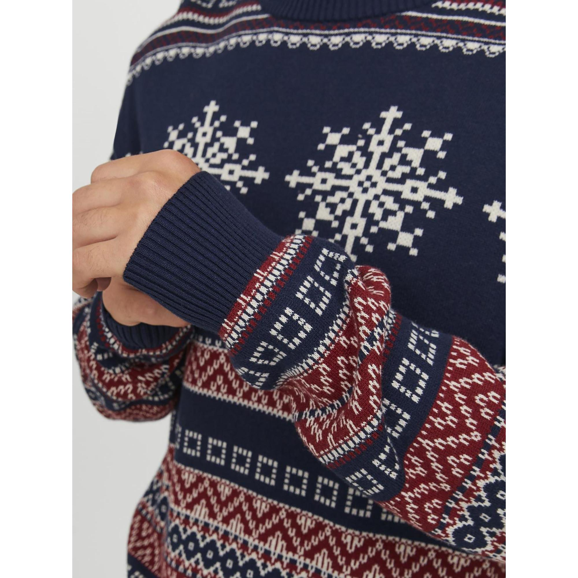 JACK & JONES JJXMAS SNOWBALL KNIT CREW NECK Maglione 