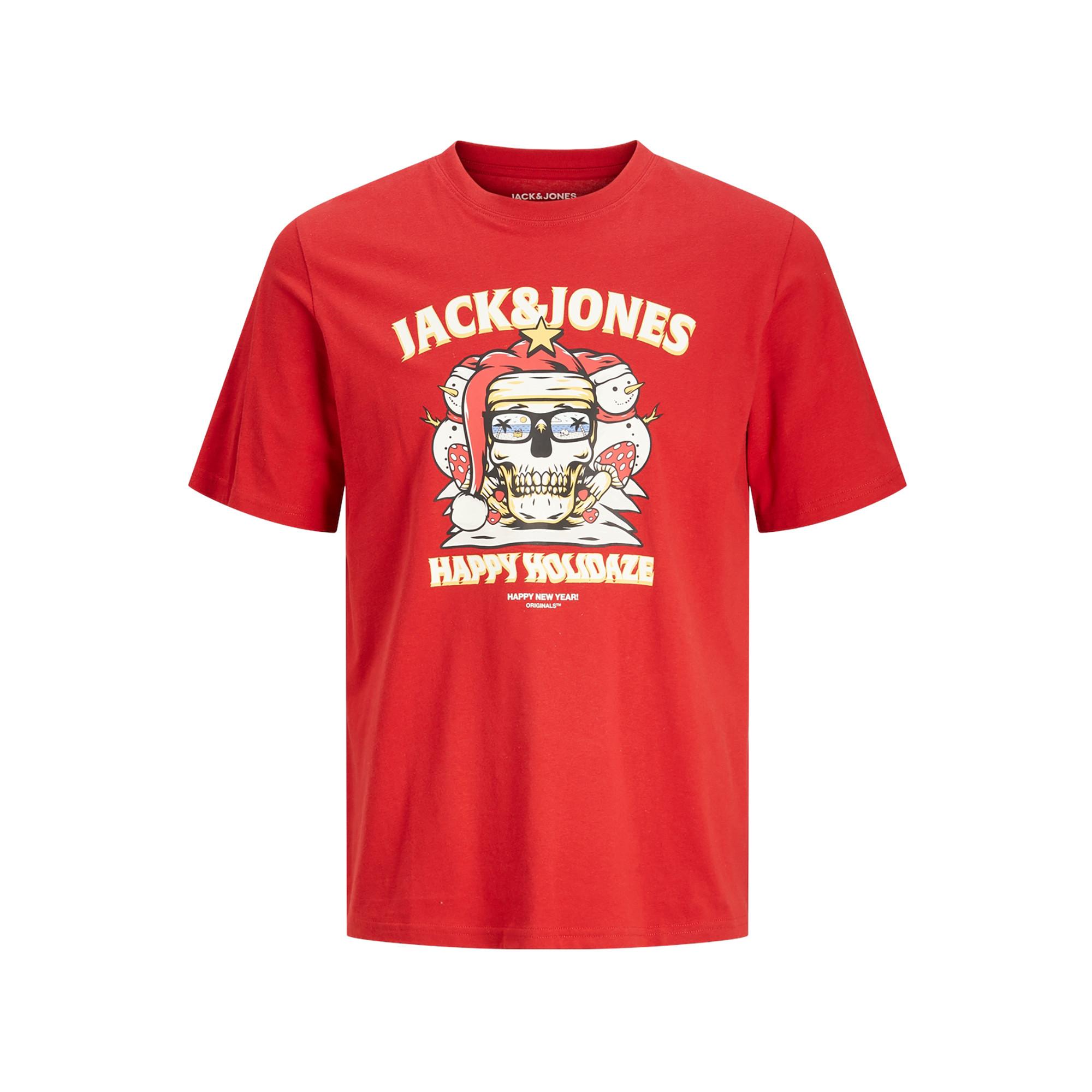 JACK & JONES JJXMAS CHRISTMAS SKULL TEE SS CREW NECK T-Shirt 