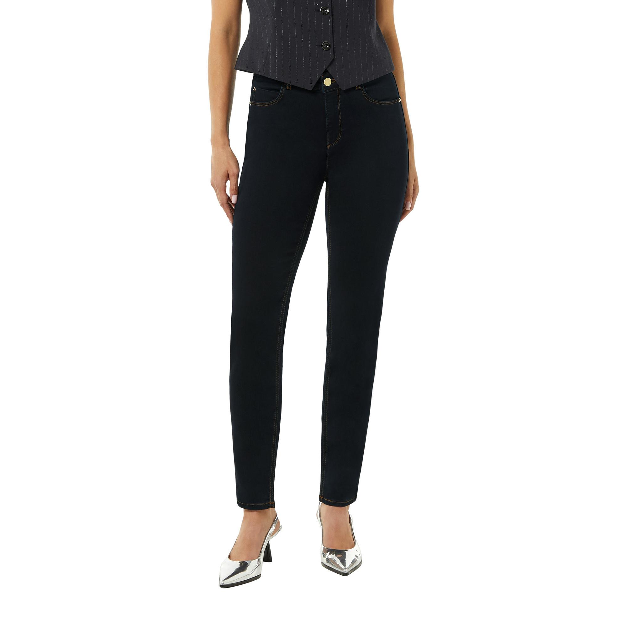 Comma Mom Jeans Donna Bianco Casual Cotone Elastan (IT 42, EU 38