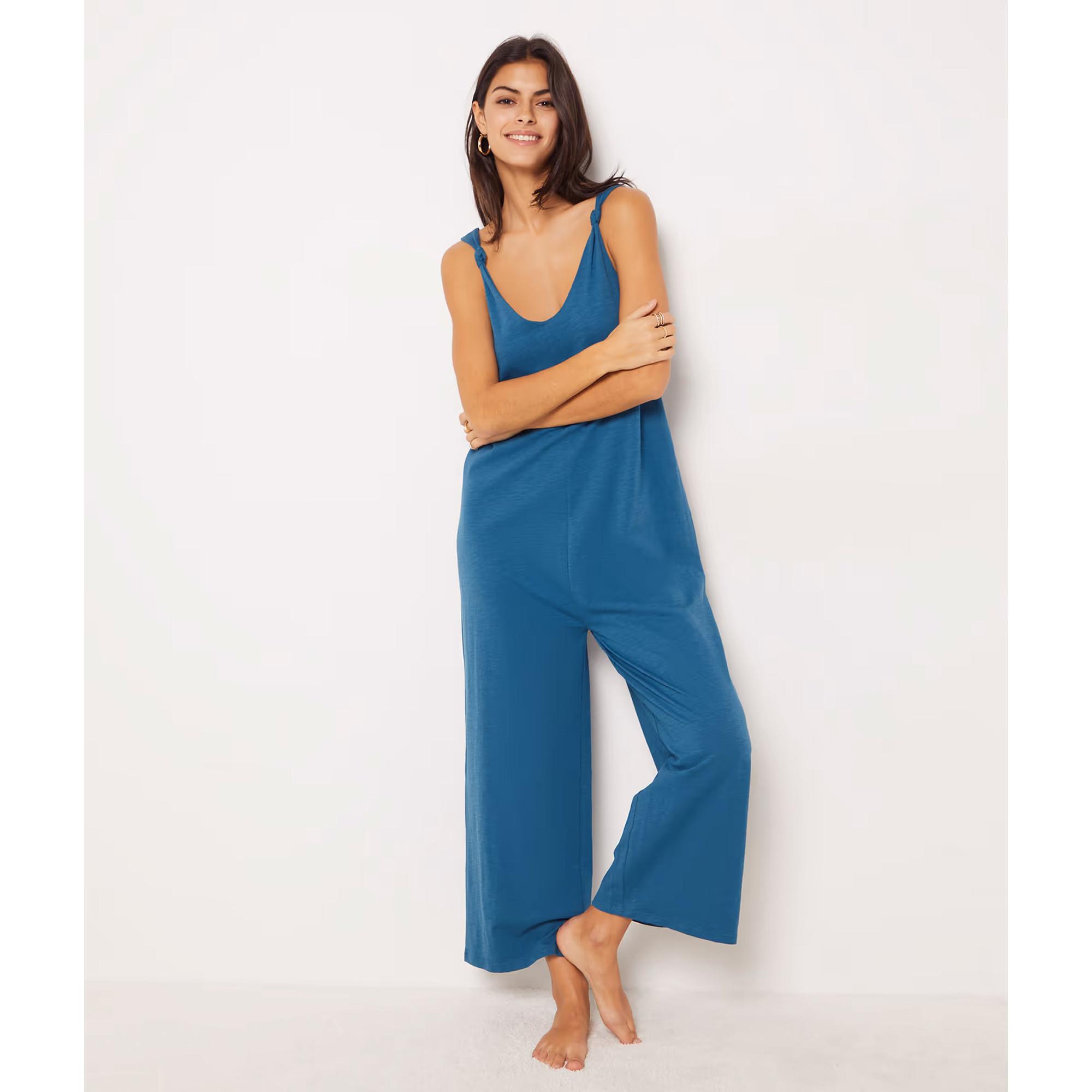 Image of Pyjama Damen Grün Bedruckt S