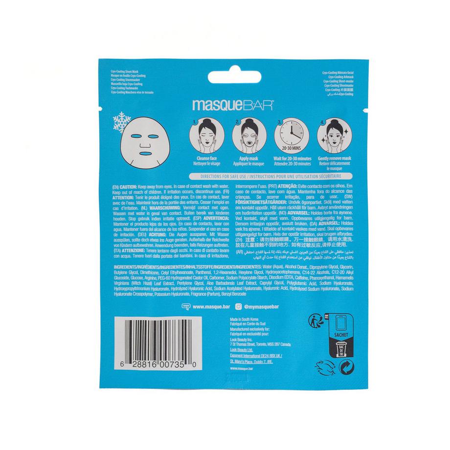 masquebar  Cryo-Cooling Maschera viso in tessuto  