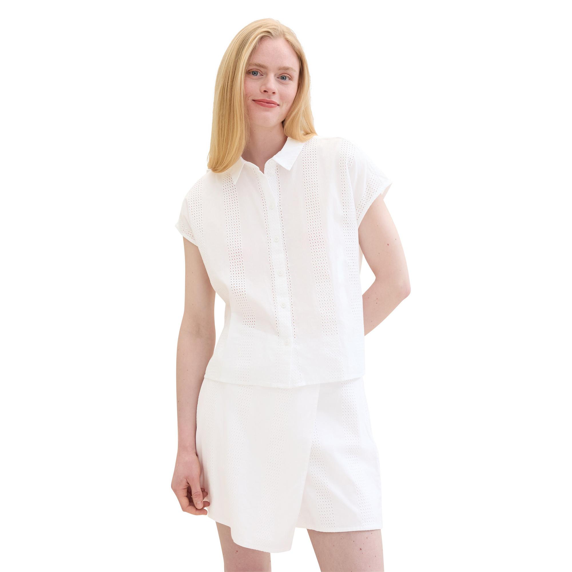 Image of Shirt, Kurzarm Damen Weiss L