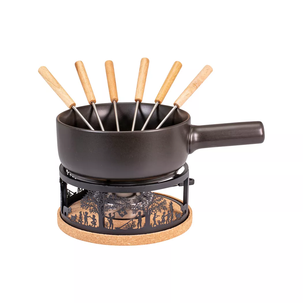 Kadastar - Käsefondue-Set, 22cm, Black