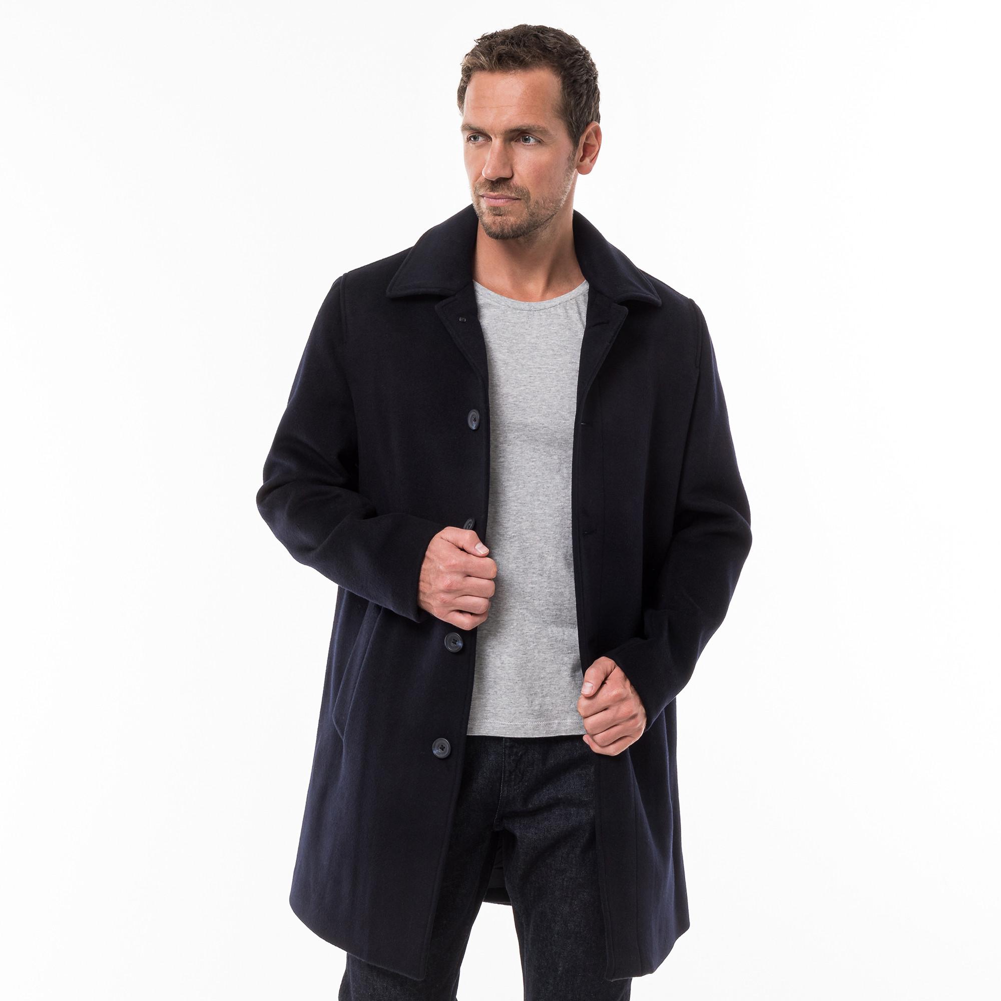 Manor Man  Manteau en laine long, droit 