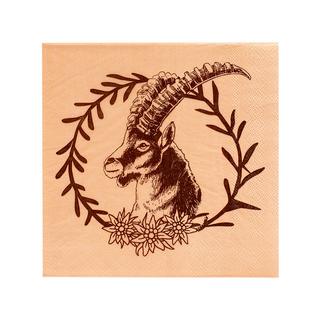 Kadastar Servietten, 20 Stück Steinbock Kranz 