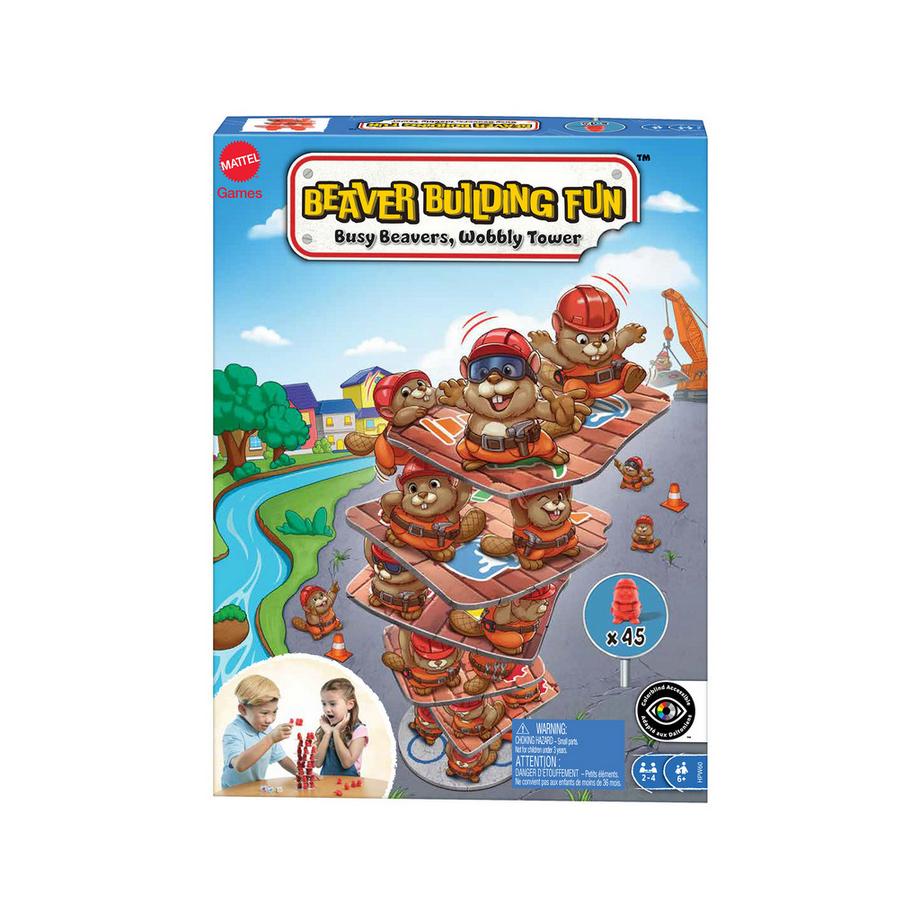 Mattel Games  Castors Cass’Tour-Tour à construire-Jeu de société 