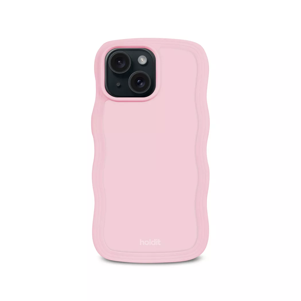 Holdit iPhone 15 / 14 / 13 Wavy Deksel - Pink