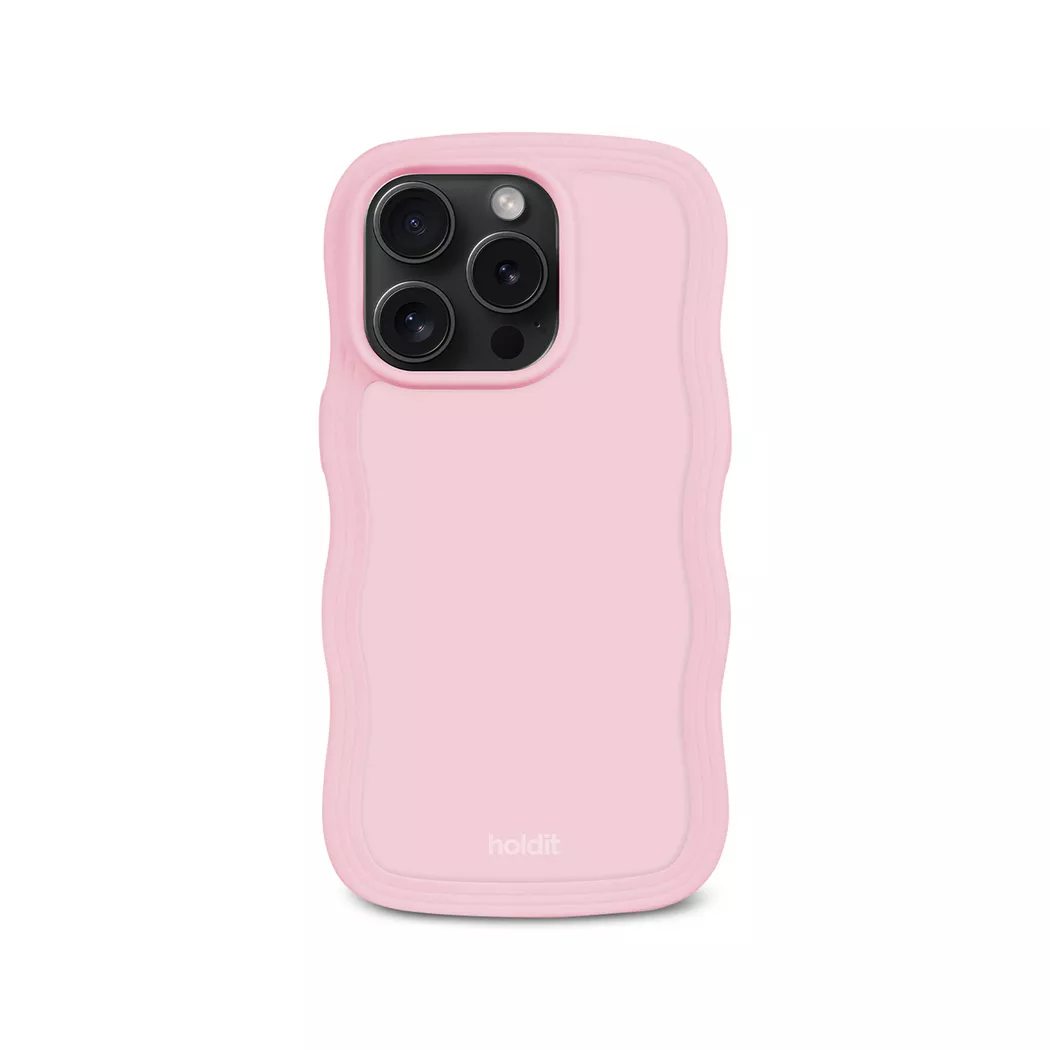 Holdit iPhone 15 Pro Wavy Deksel - Pink 2