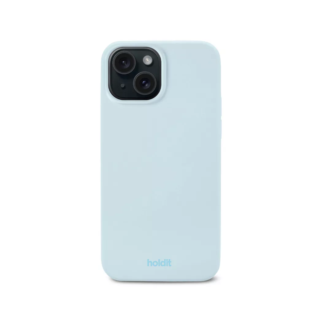 Holdit iPhone 15 Soft Touch Silikon Deksel - Mineral Blue