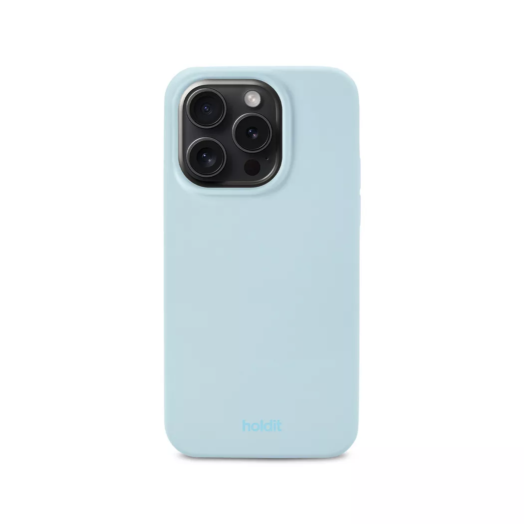 Holdit iPhone 15 Soft Touch Silikon Deksel - Mineral Blue 3