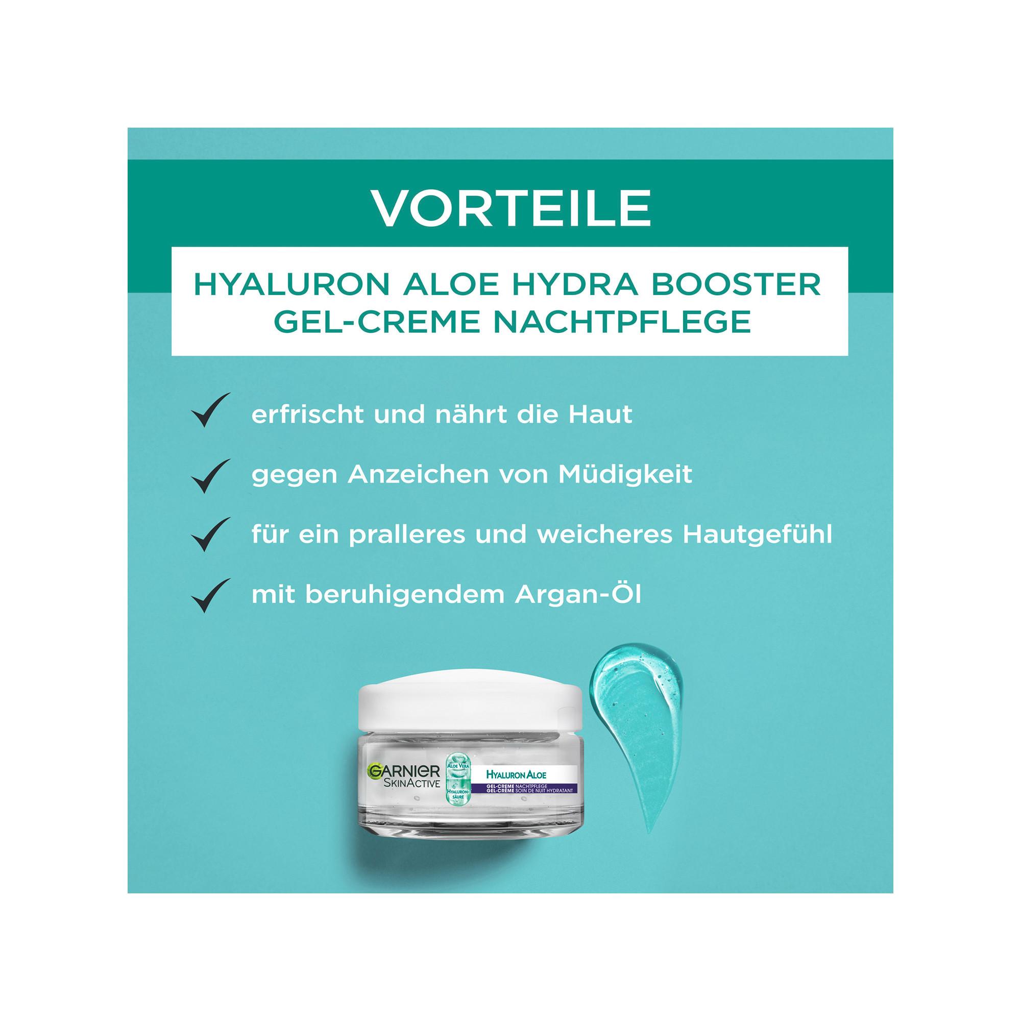 GARNIER Hyaluron Aloe Hydra Booster  Gel-Creme Nachtpflege 