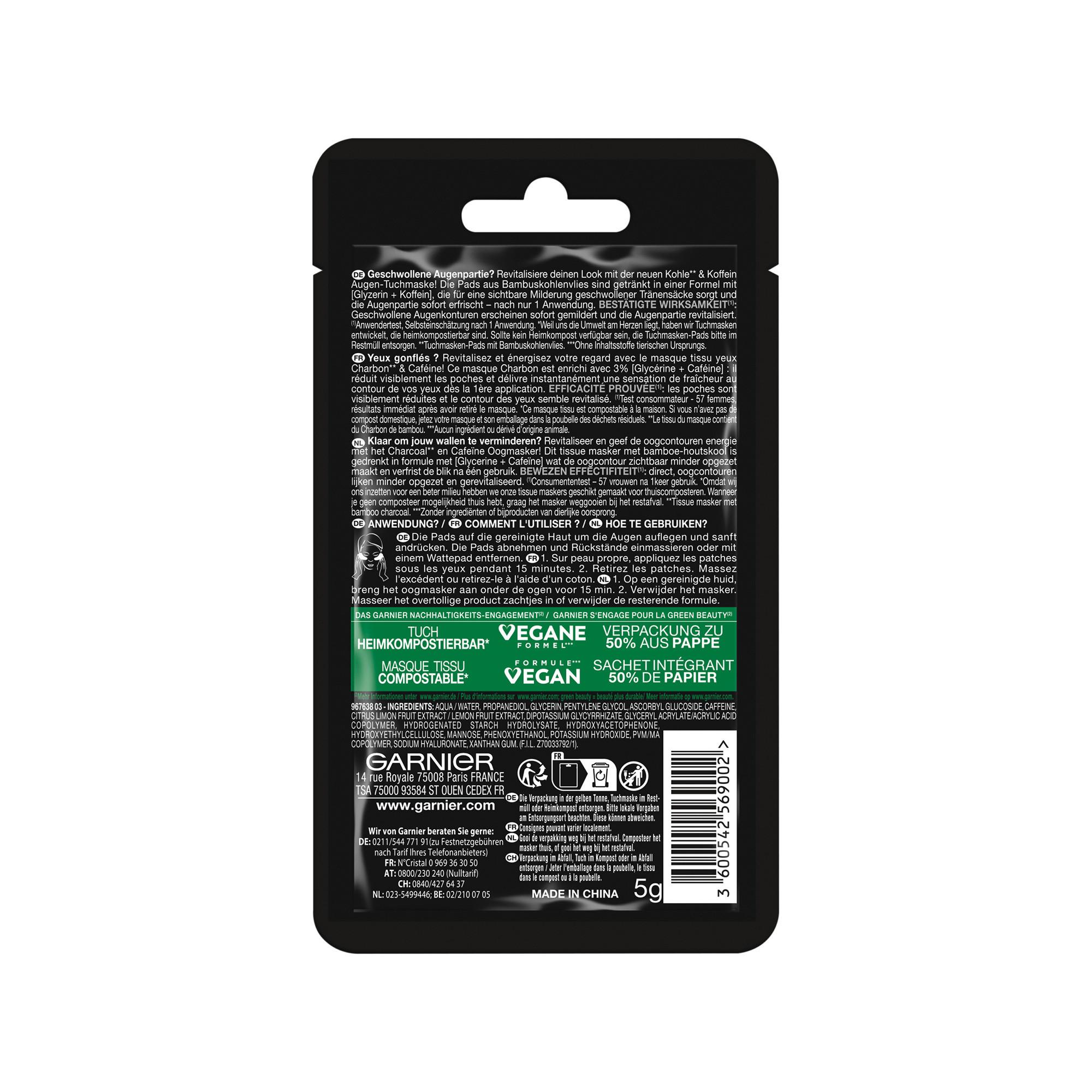 GARNIER SkinActive Caffeina Maschera occhi rimpolpante 