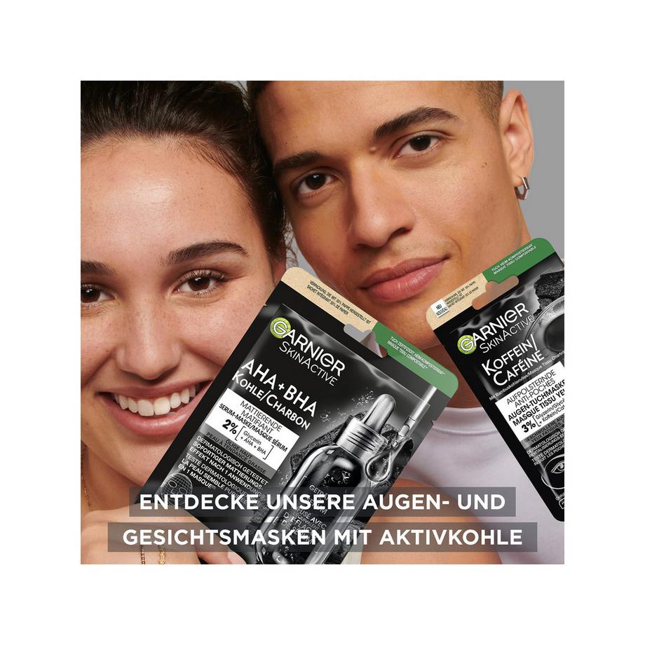 GARNIER SkinActive Koffein  Aufpolsternde Augen-Tuchmaske 