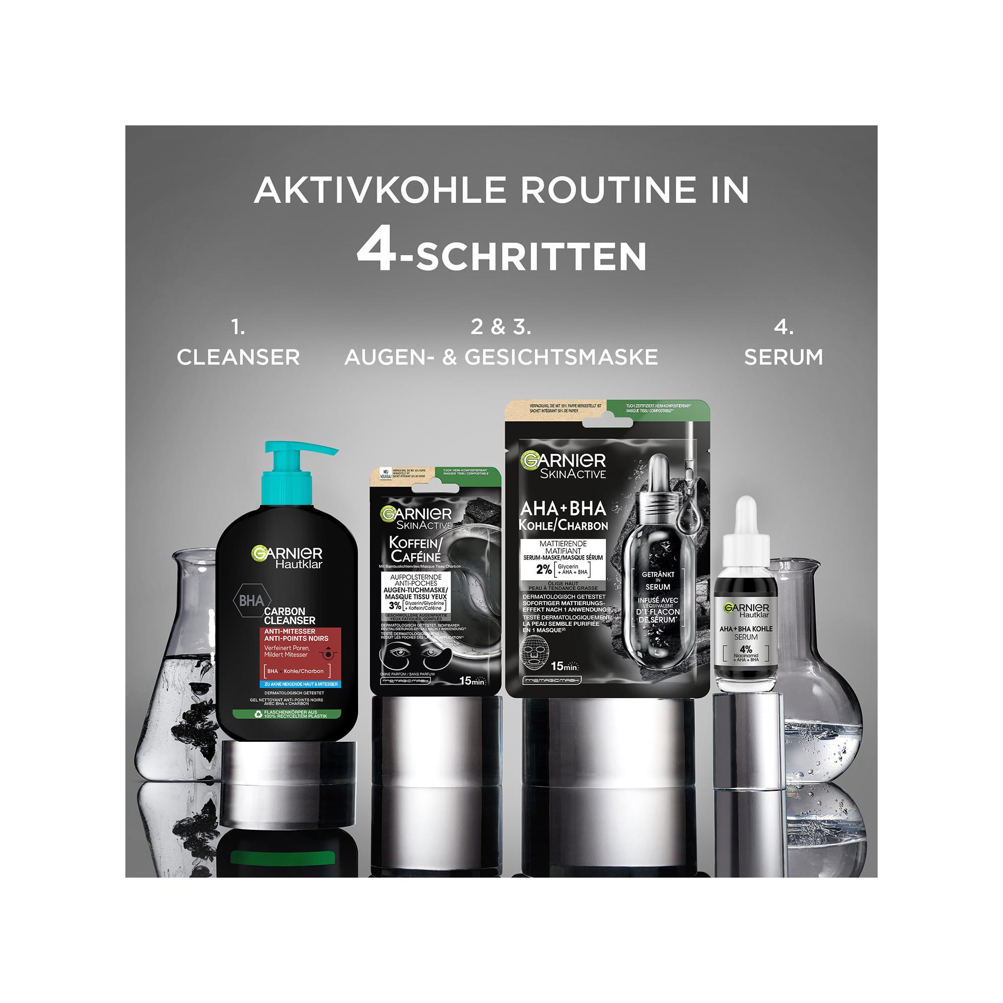 GARNIER SkinActive Koffein  Aufpolsternde Augen-Tuchmaske 