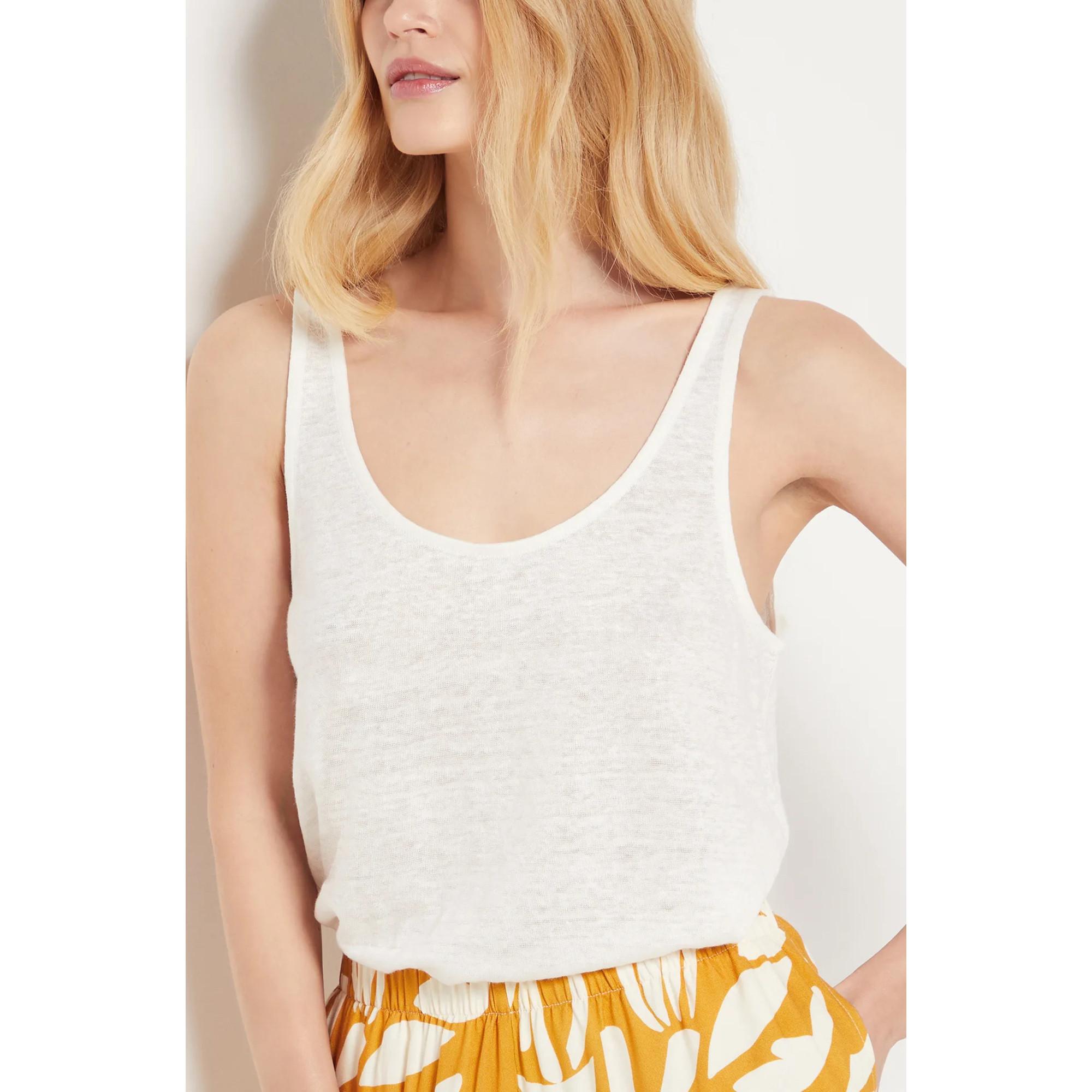 Etam Leinen Pyjama Tank Top  