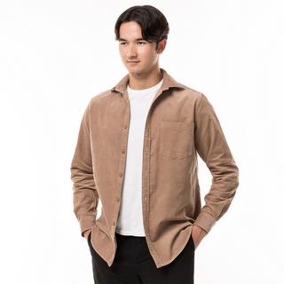 Manor Man Cord Classic Fit Langarm Hemd  