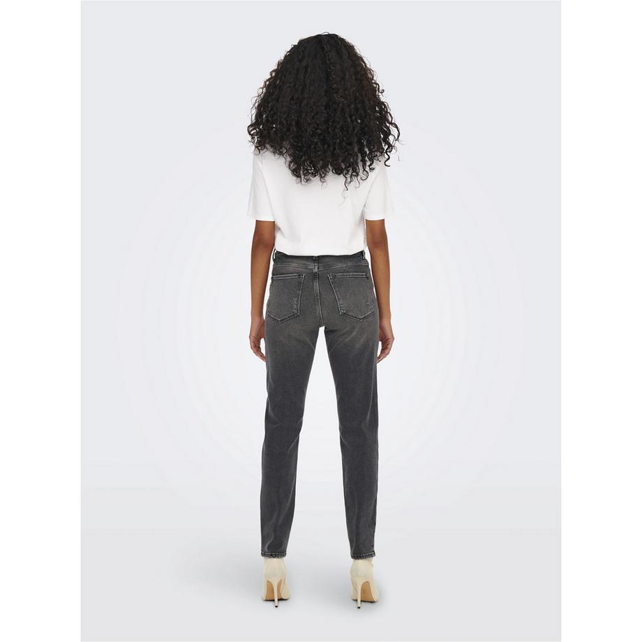 ONLY High Waist Knöchellange Straight Fit Jeans  