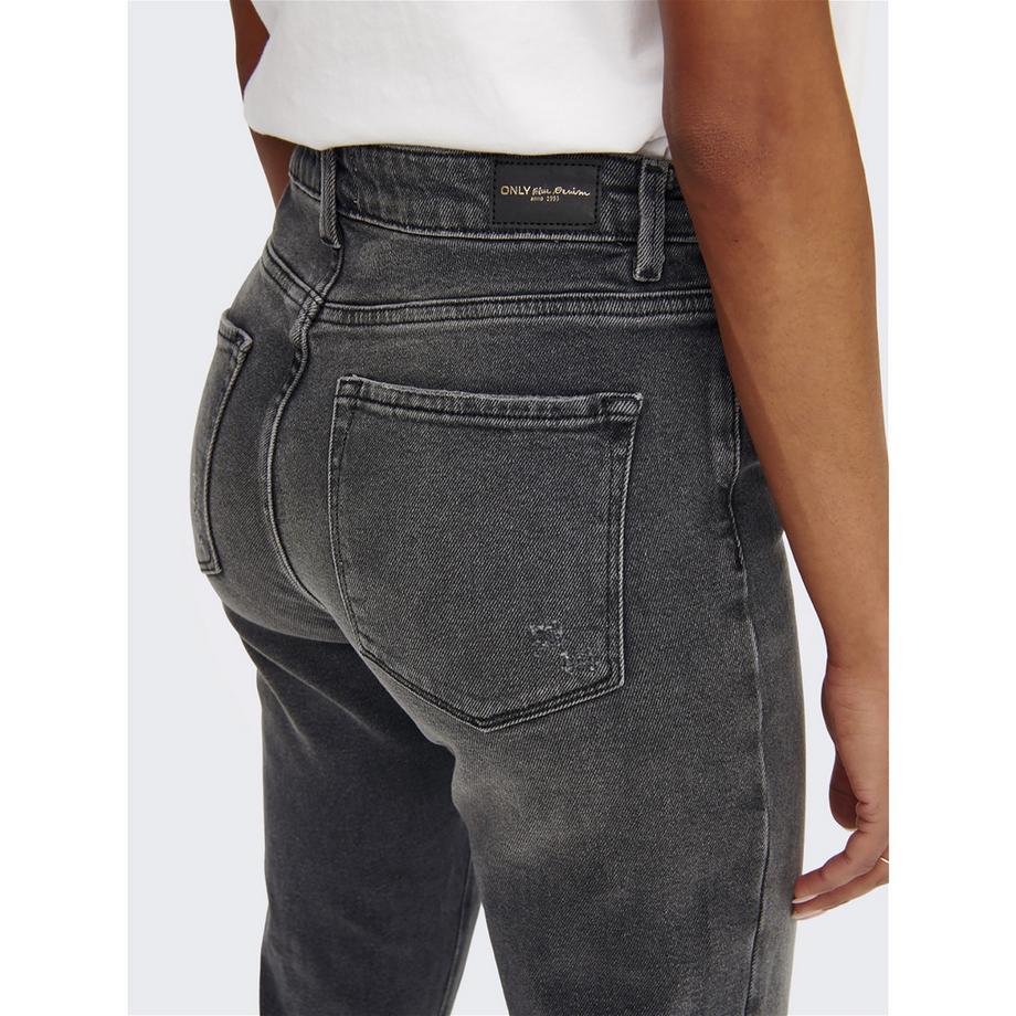 ONLY High Waist Knöchellange Straight Fit Jeans  