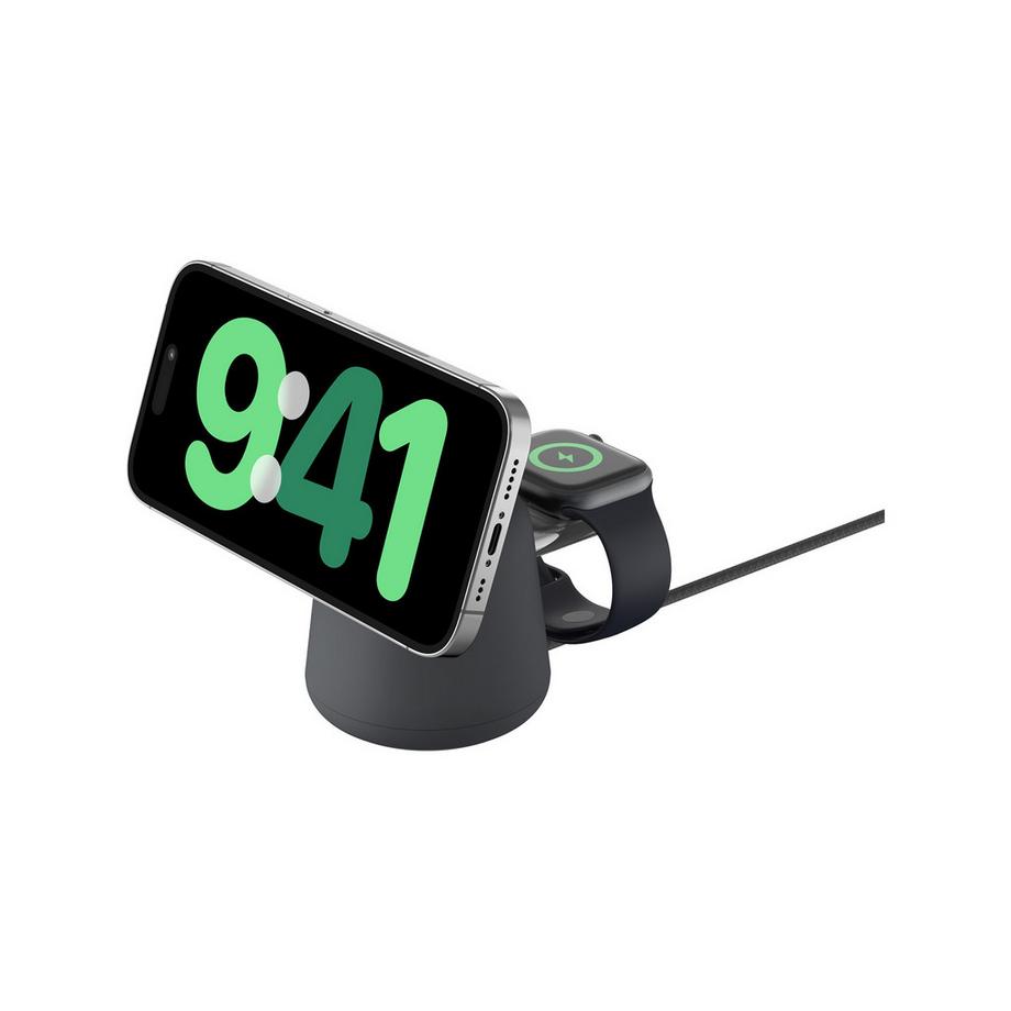 belkin oost Charge Pro 2-in-1 Wireless Charging Dock with MagSafe Adattatore USB 