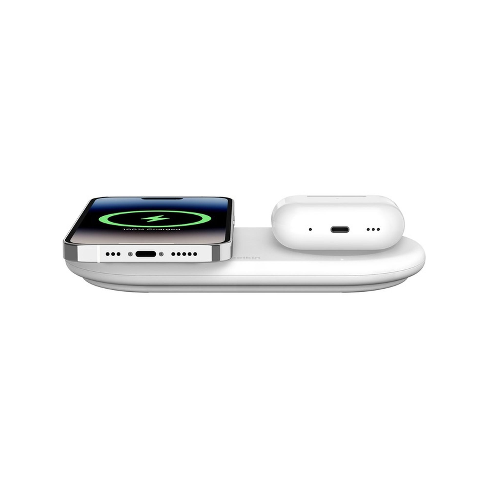 belkin Boost Charge Pro 2-in-1 Wireless Charging Pad with Qi2 Stromadapter USB 