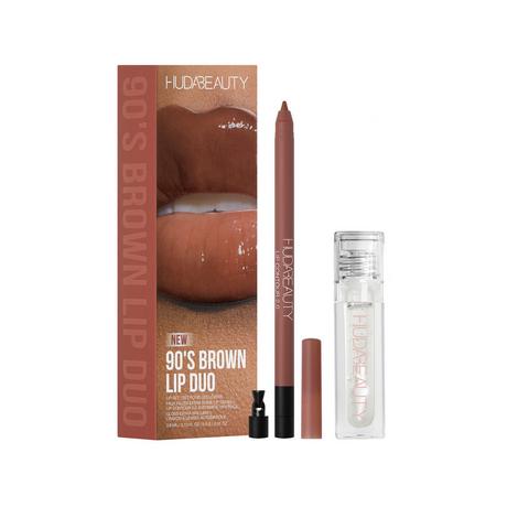 Huda Beauty  Lip Duo - 90s Brown - Lipgloss und Lipliner 