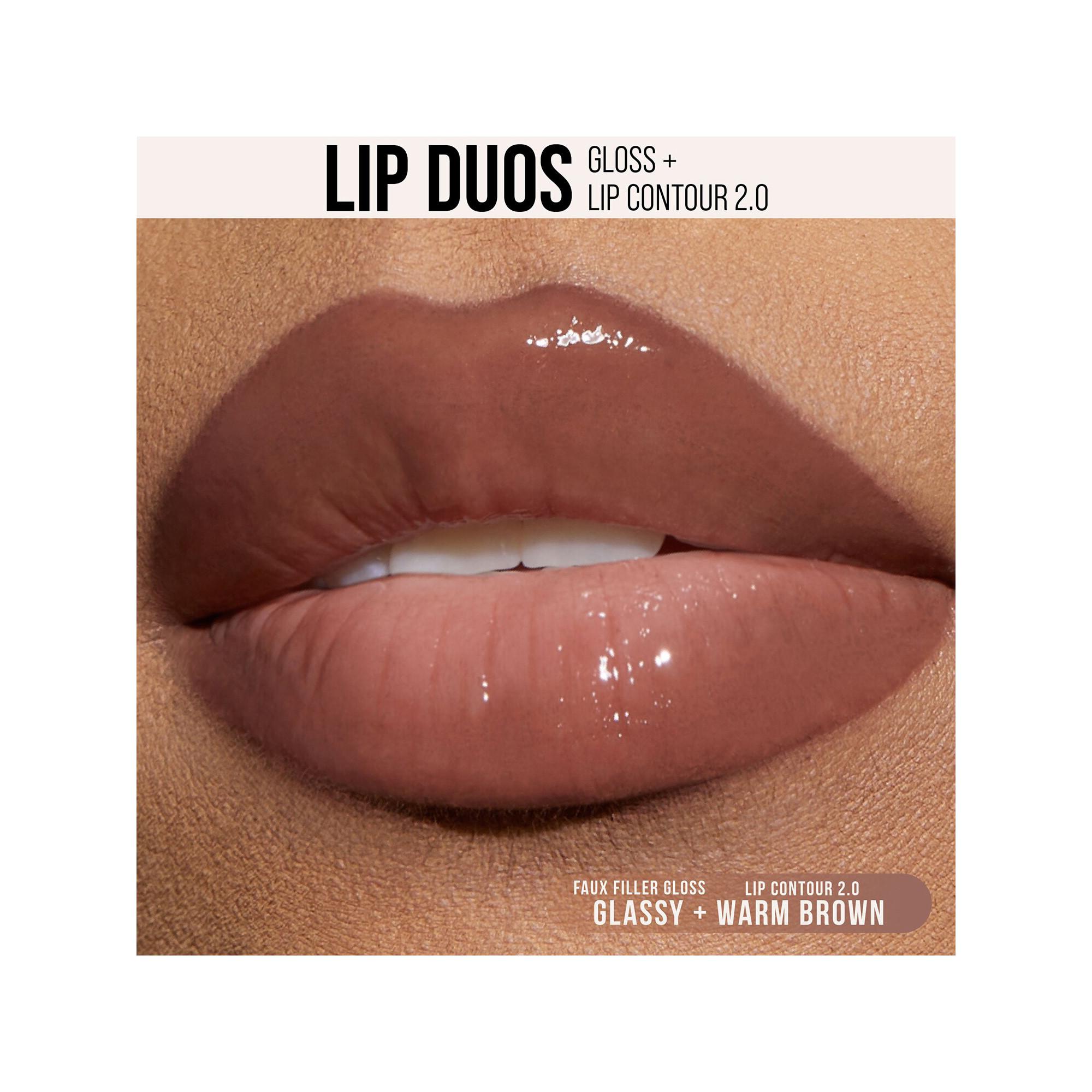 Huda Beauty  Lip Duo - 90s Brown - Lipgloss und Lipliner 