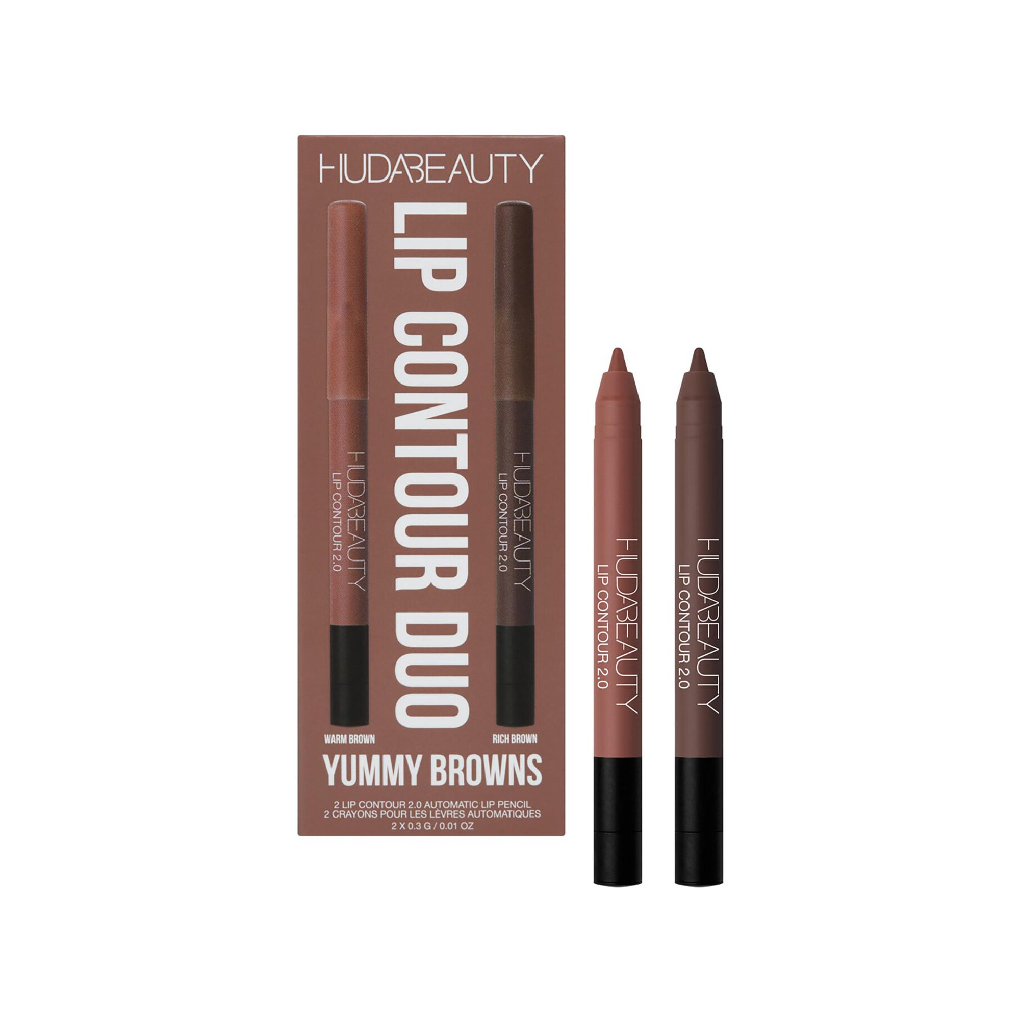 Huda Beauty  Lip Contour Mini Duo - Yummy Browns - Lippenkonturenstifte 