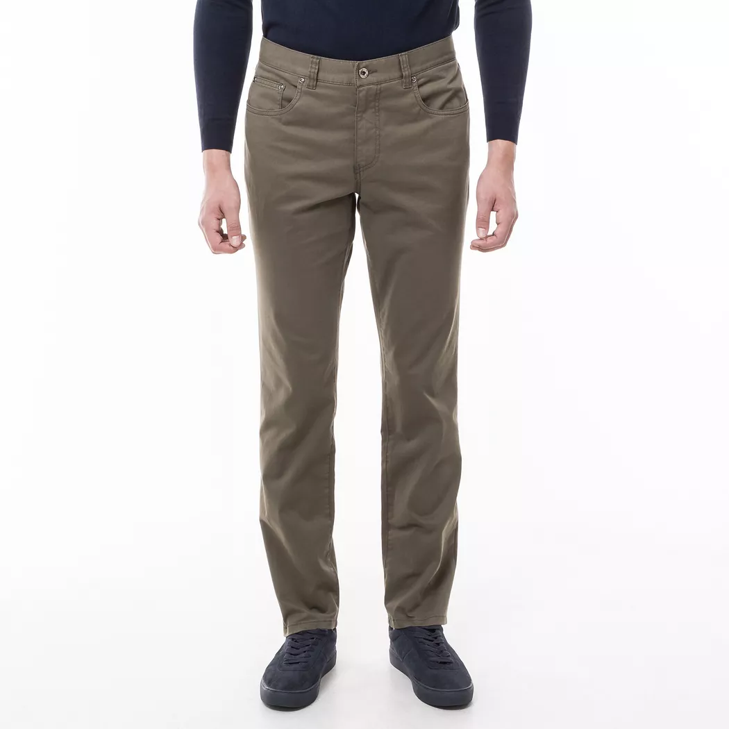 Manor Man - Five-Pocket, Comfort Stretch, für Herren, Grün Größe W30/L32