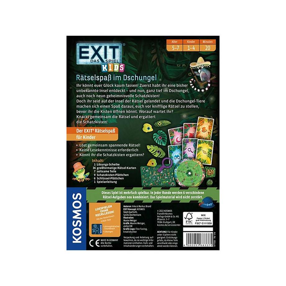 Kosmos  EXIT Kids Rätselspass im Dschungel, deutsch 