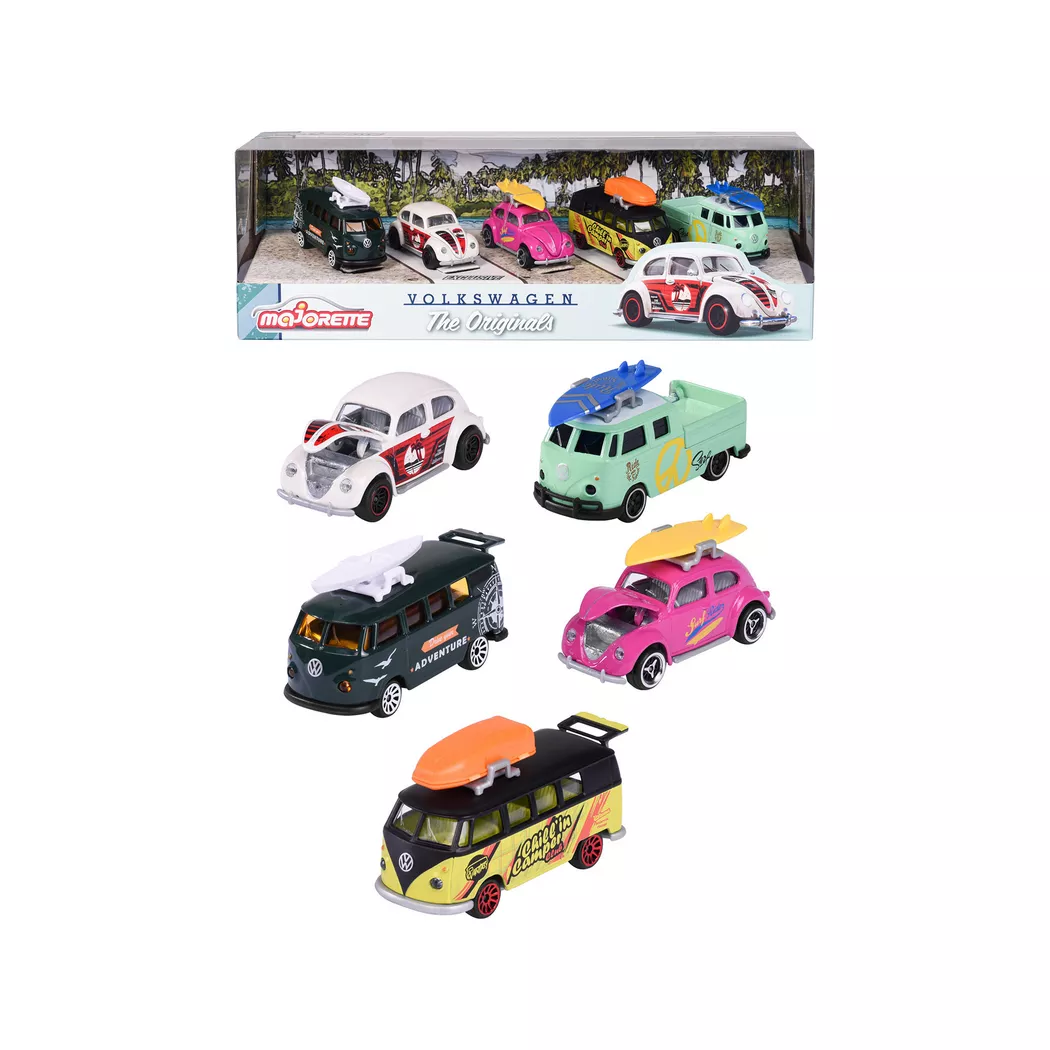 Majorette - 5er Set VW Originals, Multicolor