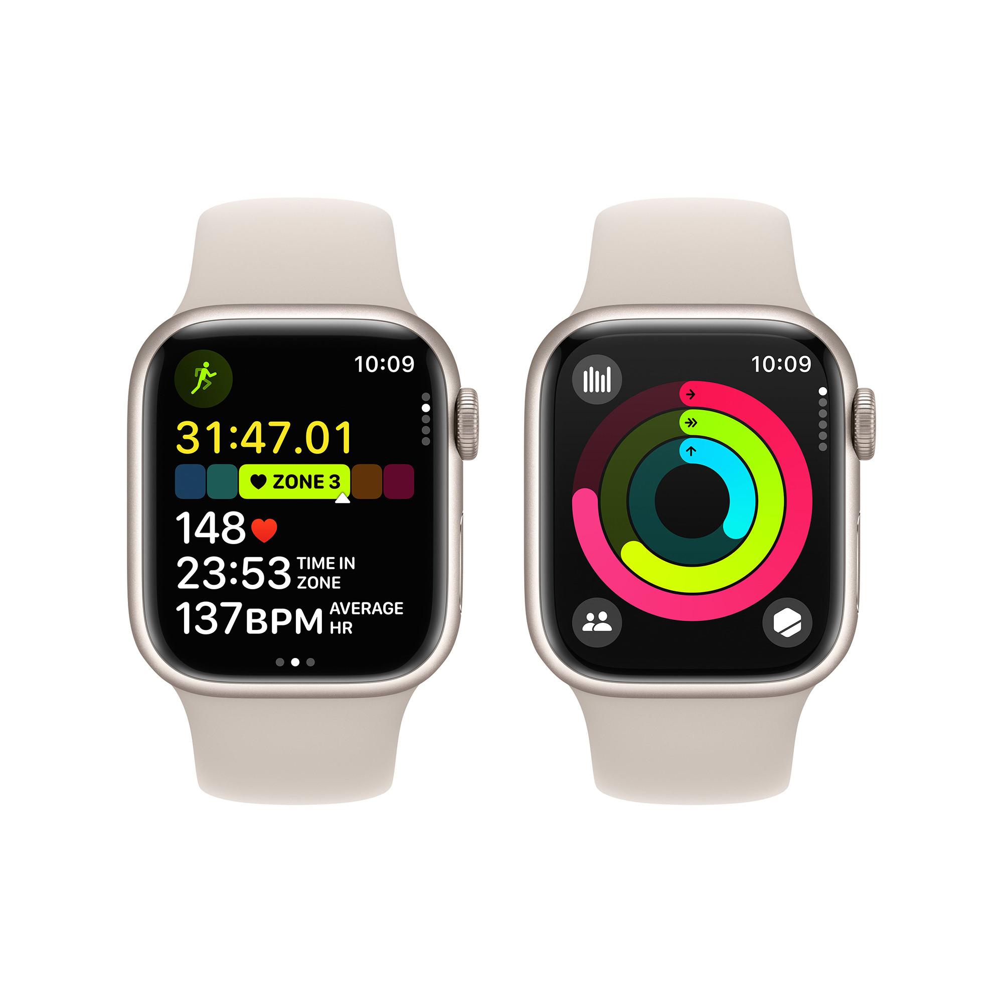 Apple 41mm Starlight Sport Band - S/M Sportarmband für Apple Watch 