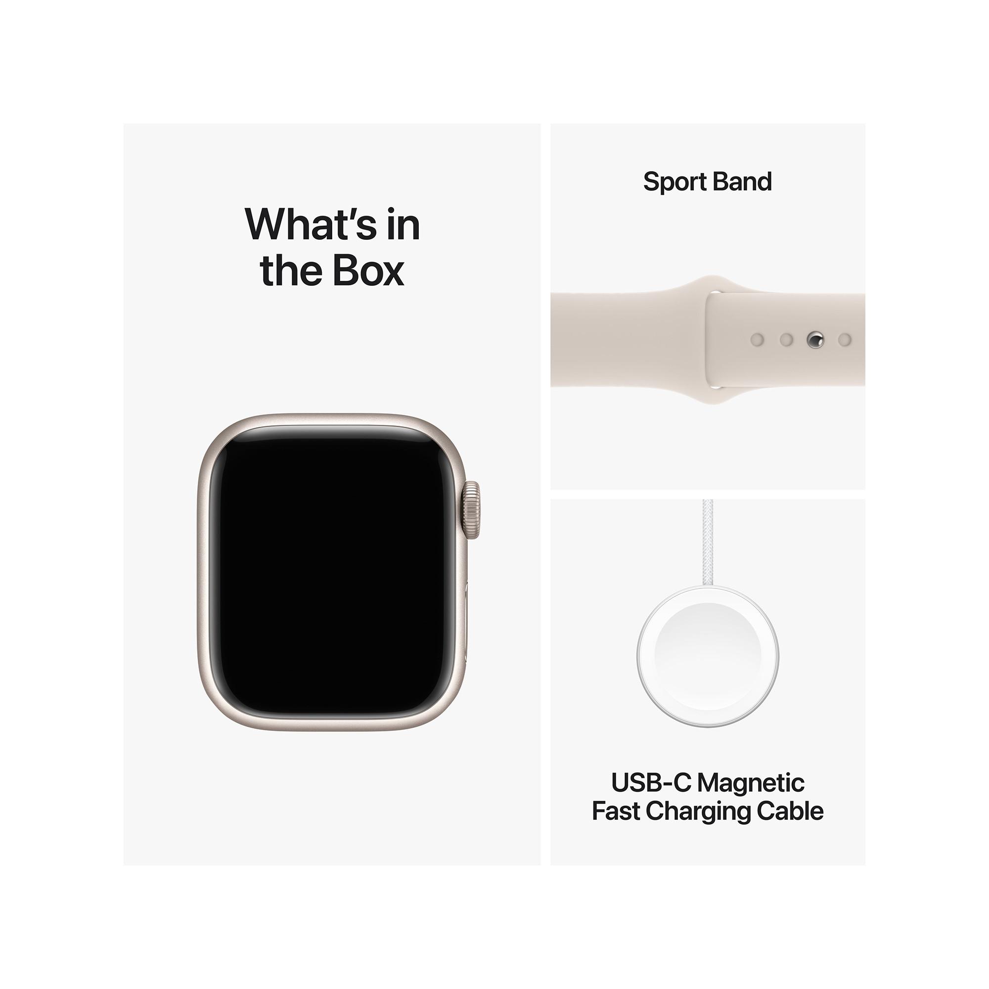 Apple 41mm Starlight Sport Band - S/M Sportarmband für Apple Watch 