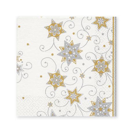 Home Fashion Serviettes, 12 pièces Stars&Swirls 